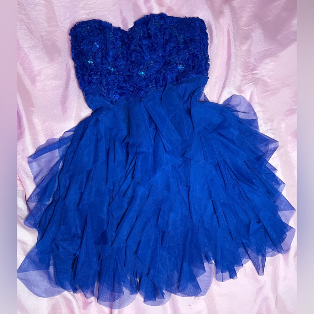 Elegant Sapphire Blue Kids Formal Dress